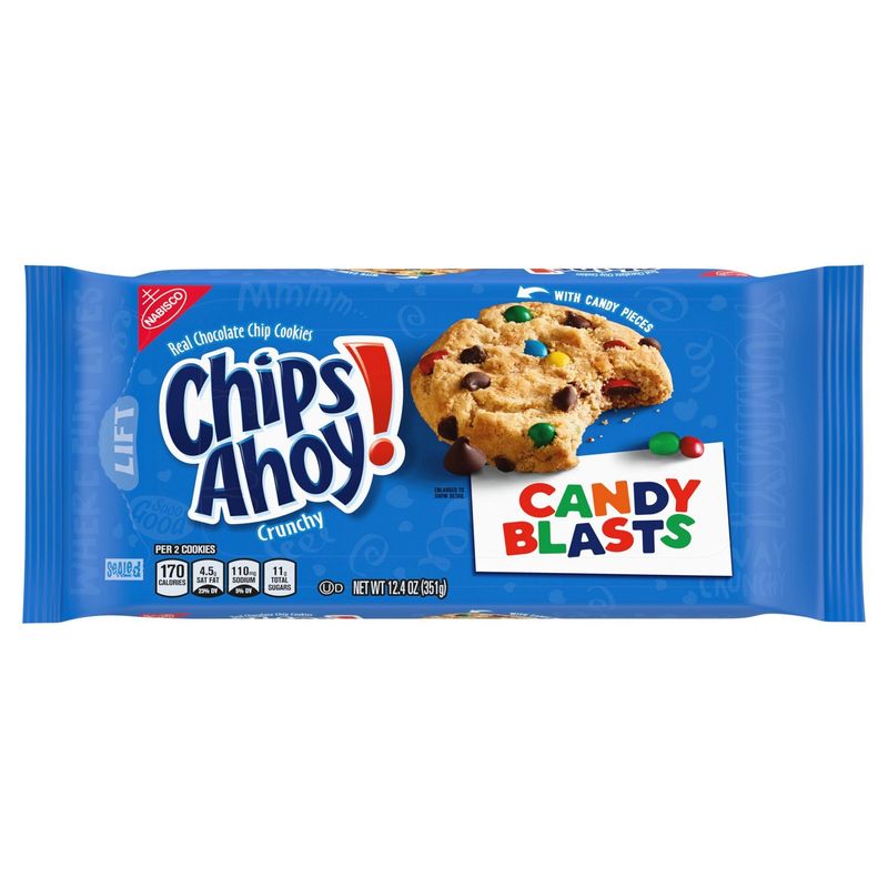 Nabisco Chips Ahoy! Candy Blasts Real Chocolate Chip Cookies, 12.4 oz