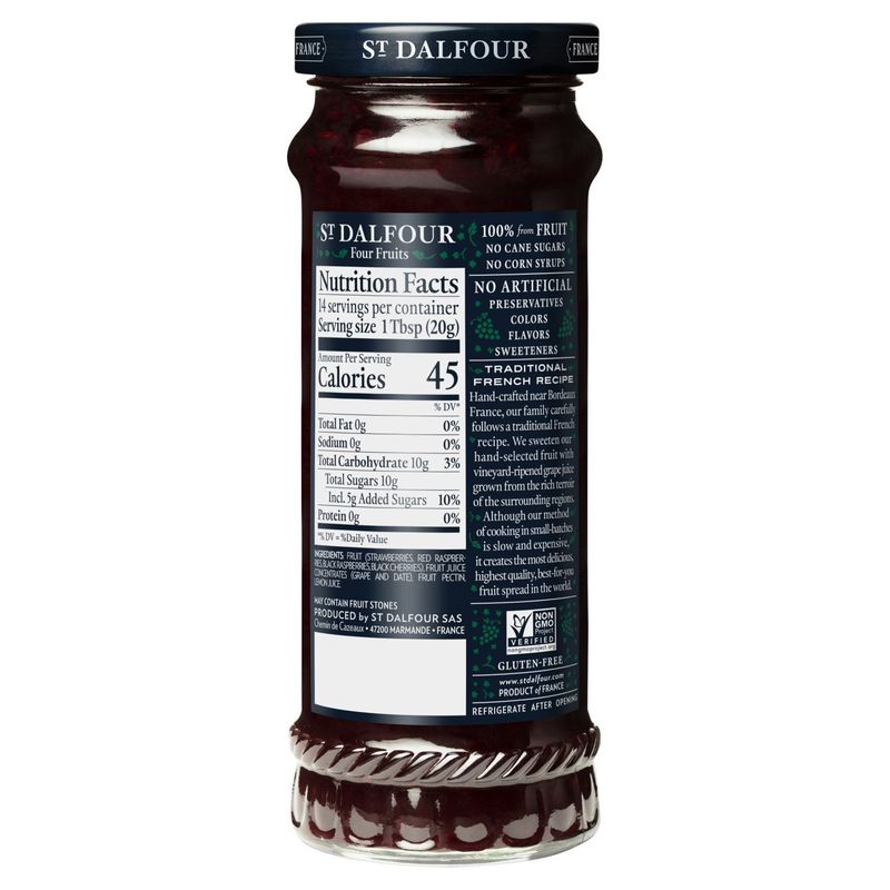 St Dalfour Four Fruits Spread, 10 oz