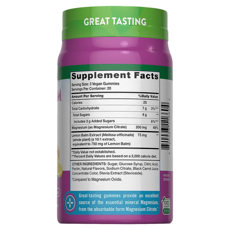 Nature's Truth Enhanced Absorption Magnesium Gummies Dietary Supplement, 200 mg, 60 count
