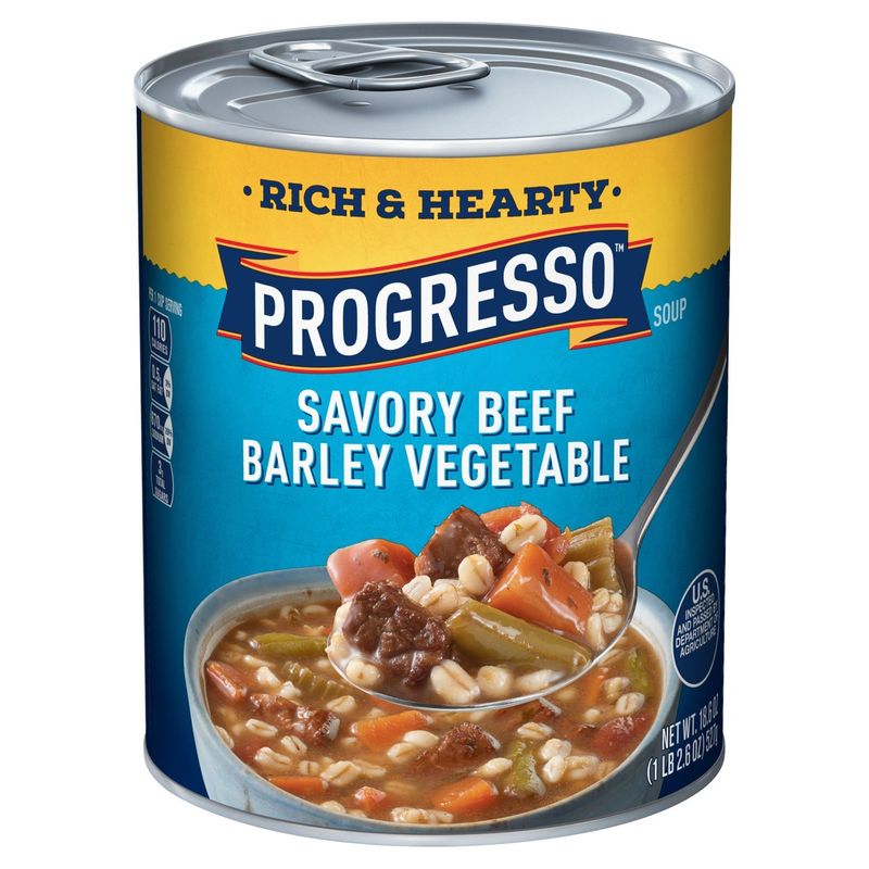 PROGRESSO Savory Beef Barley Vegetable Soup, 18.6 oz