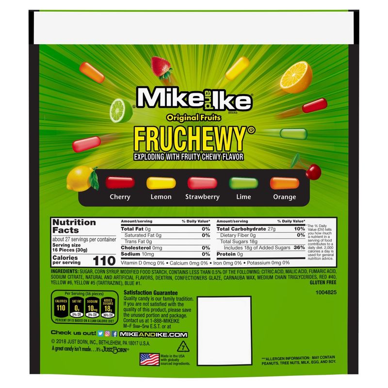 Mike and Ike Original Fruits Chewy Assorted Fruit Flavored Candy, 28.8 oz