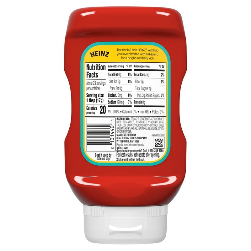 Heinz Extra Hot Habanero Tomato Ketchup, 14 oz