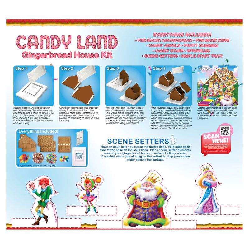 Hasbro Gaming Candy Land Gingerbread House Kit, 29 oz