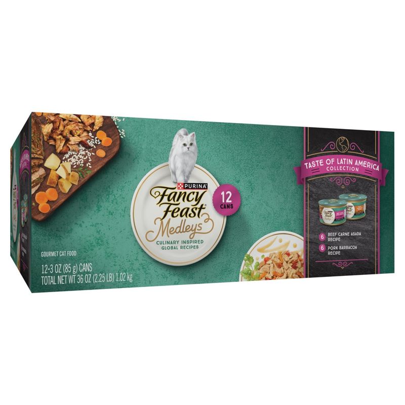 Purina Fancy Feast Medleys Taste of Latin America Collection Gourmet Cat Food, 3 oz, 12 count