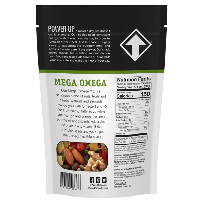 Power Up Mega Omega Premium Trail Mix, 14 oz