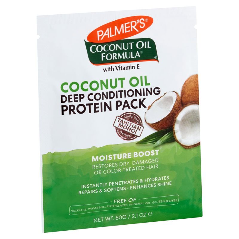 Palmer's Coconut Oil Formula Moisture Boost Coconut Oil Deep Conditioning Protein Pack, 2.1 oz