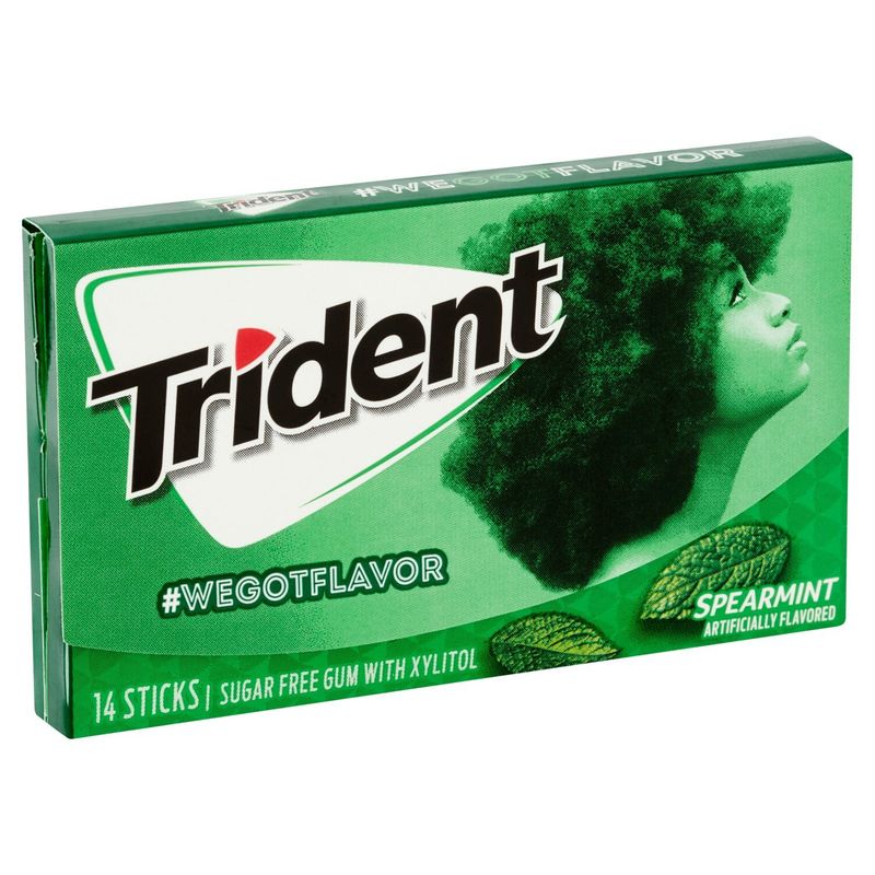 Trident Spearmint Sugar Free Gum, 14 count