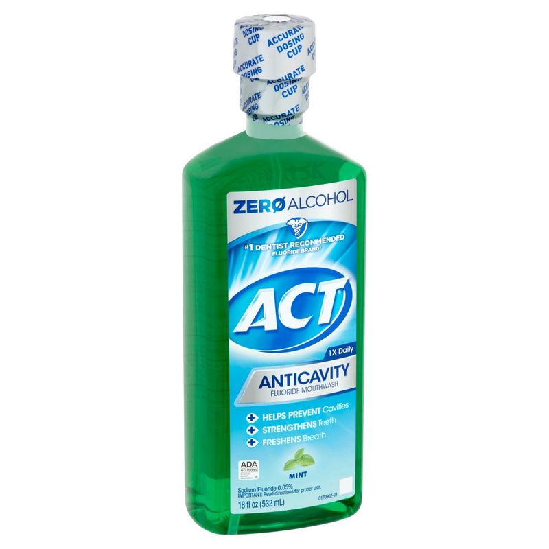 ACT Anticavity Mint Fluoride Mouthwash, 18 fl oz