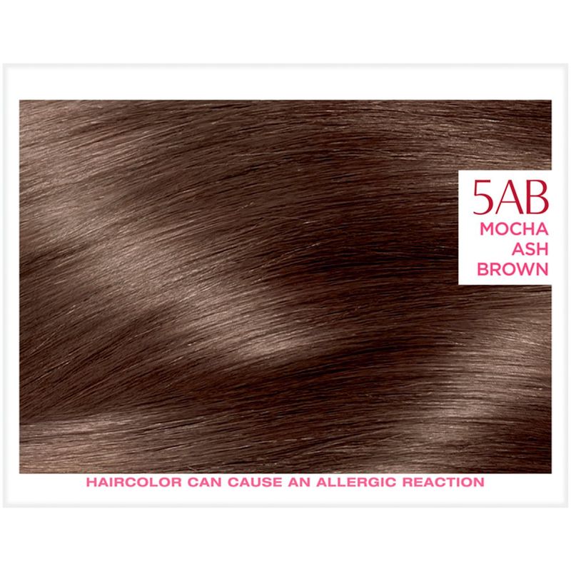 L'Oréal Paris Excellence Creme 5AB Mocha Ash Brown Level 3 Permanent Haircolor, 1 application