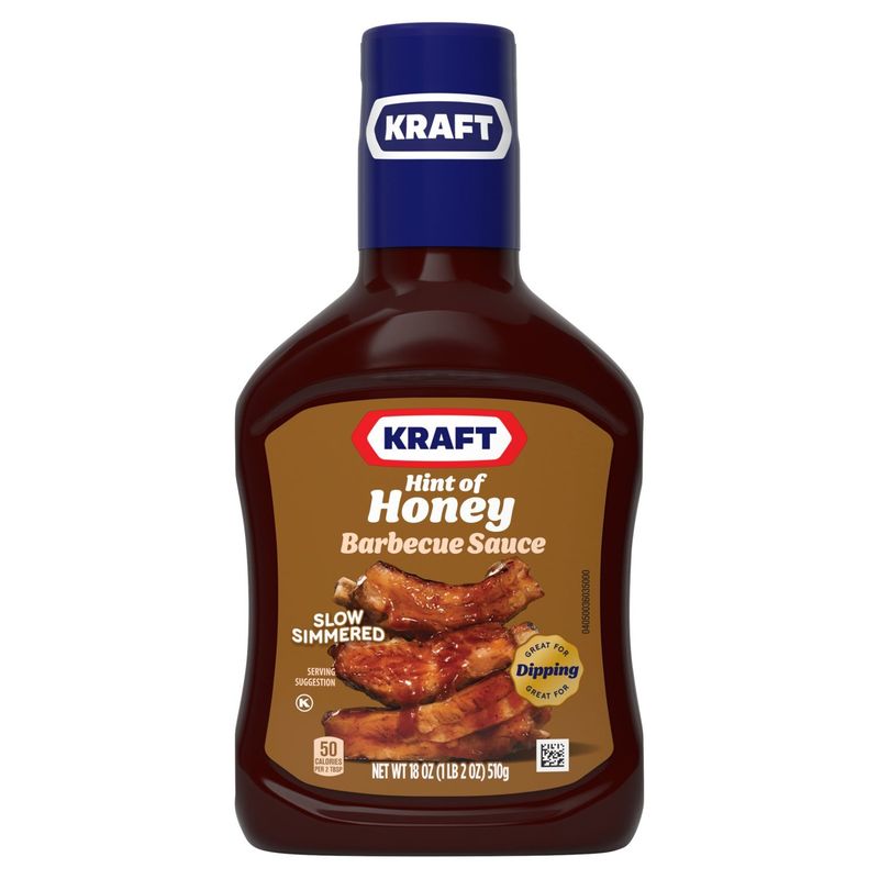 Kraft Slow-Simmered Hint of Honey Barbecue Sauce, 18 oz