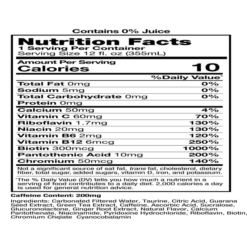 Celsius Live Fit Zero Sugar Energy Drink Sparkling Kiwi Strawberry 12 Fl Oz