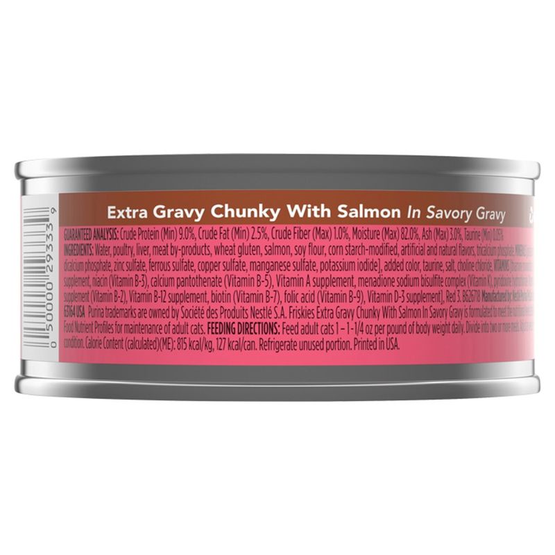 Purina Friskies Extra Chunky with Salmon in Savory Gravy Cat Food, 5.5 oz
