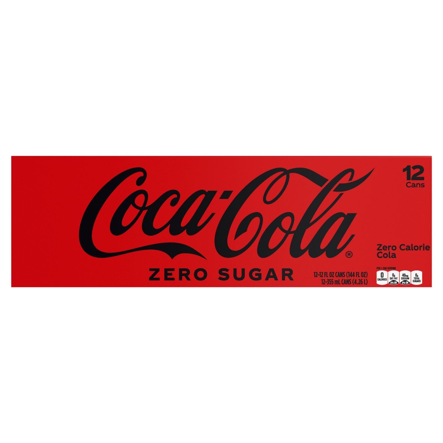 Coca-Cola Zero Sugar Cola, 12 fl oz, 12 count