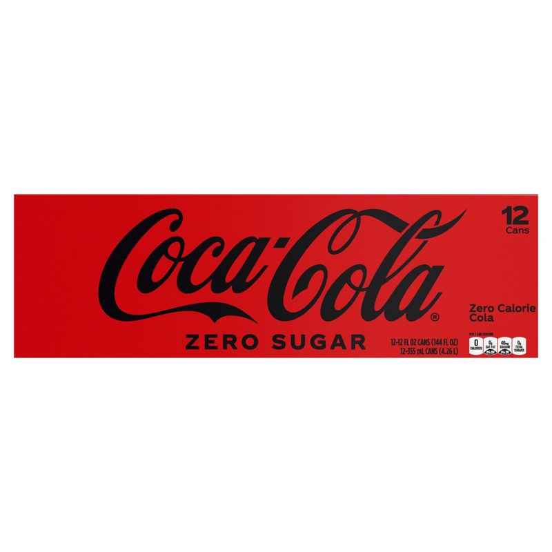 Coca-Cola Zero Sugar Cola, 12 fl oz, 12 count
