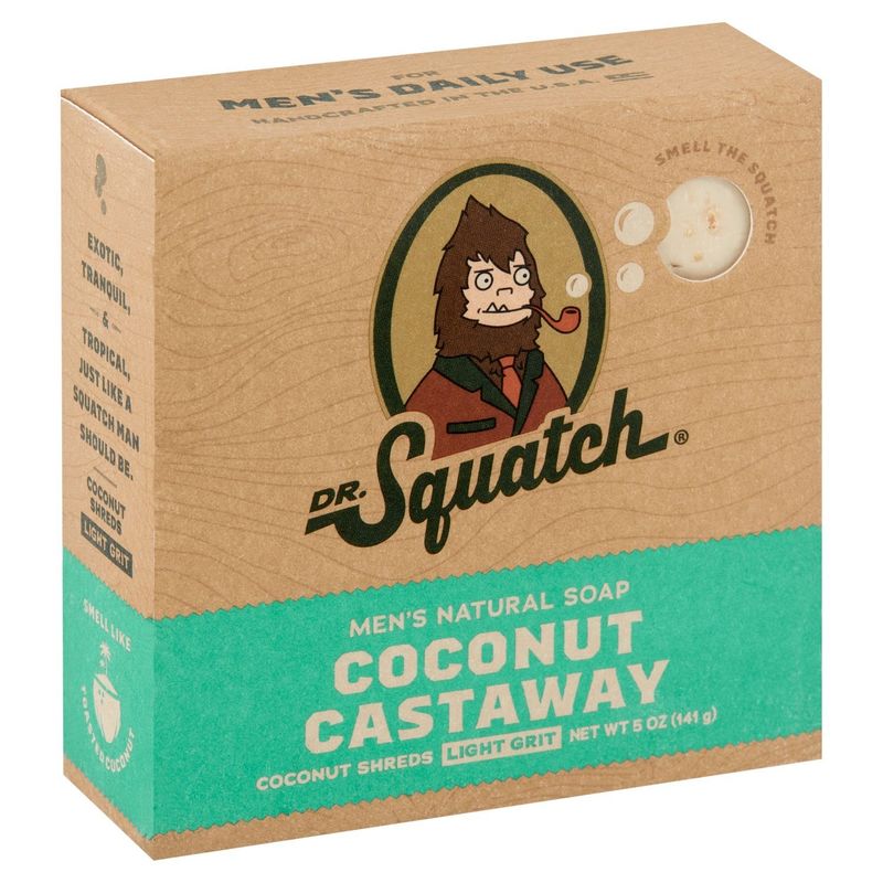 Dr. Squatch Coconut Castaway Men's Natural Soap, 5 oz