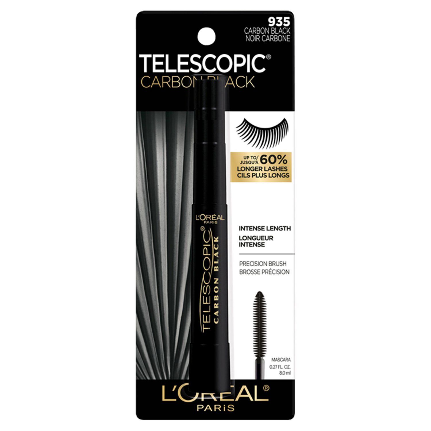 L'Oréal Paris Telescopic 935 Carbon Black Mascara, 0.27 fl oz