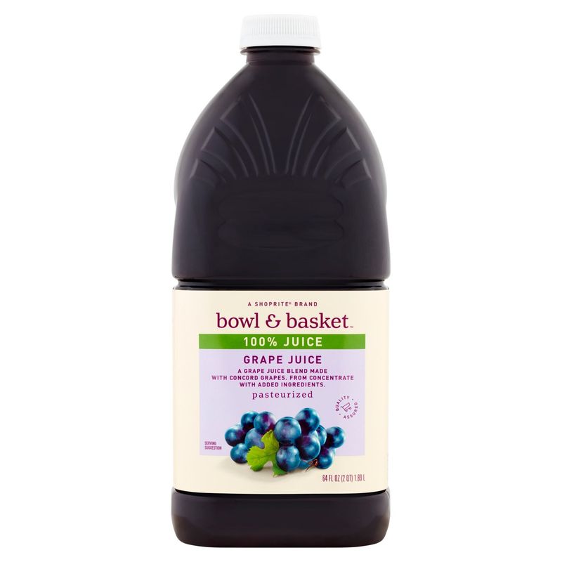 Bowl &amp; Basket Grape 100% Juice, 64 fl oz