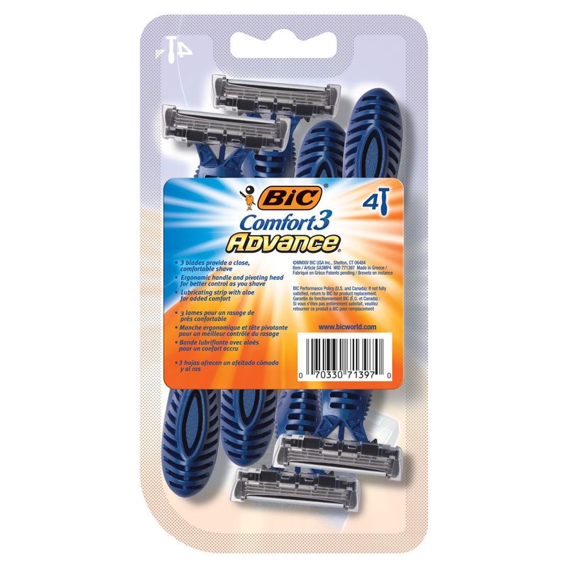 Bic Comfort 3 Advance Blades, 4 count