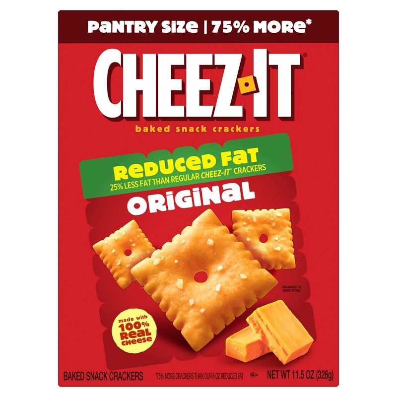 Cheez-It Reduced Fat Original Baked Snack Crackers Pantry Size, 11.5 oz