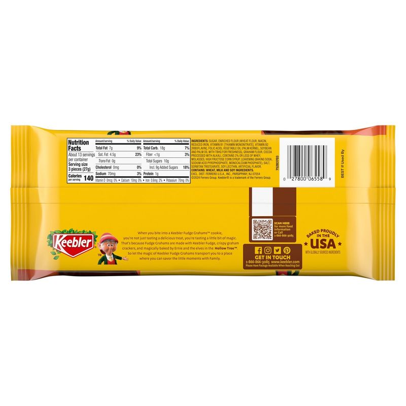 Keebler Fudge Graham Cookies, 12.5 oz