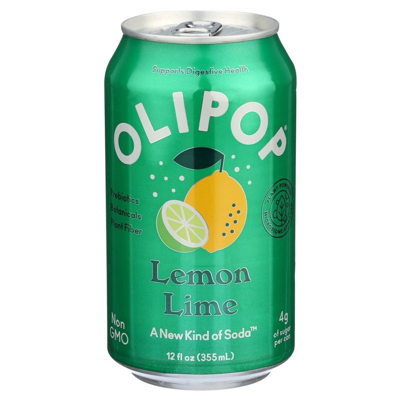 Olipop Lemon Lime Soda, 12 fl oz