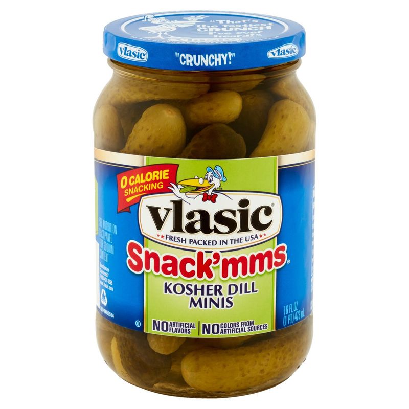 Vlasic Snack'mms Kosher Dill Minis Pickles,16 fl oz