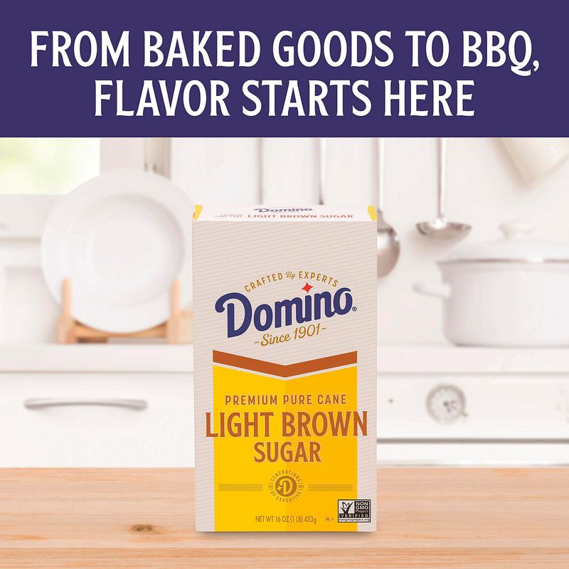 Domino Premium Pure Cane Light Brown Sugar, 16 oz