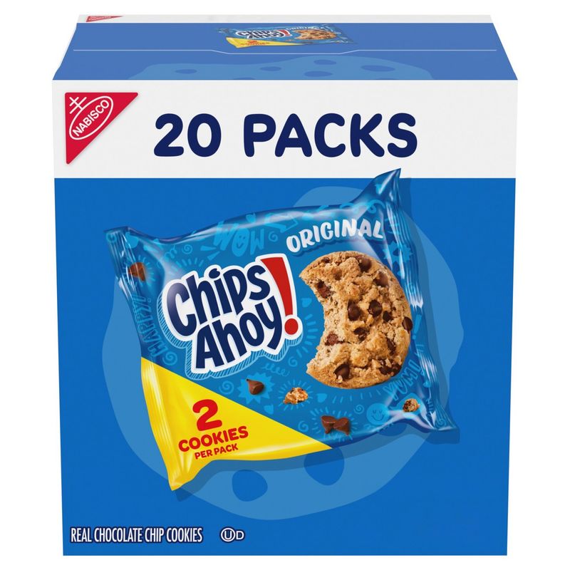 Nabisco Chips Ahoy! Original Real Chocolate Chip Cookies, 0.77 oz, 20 count