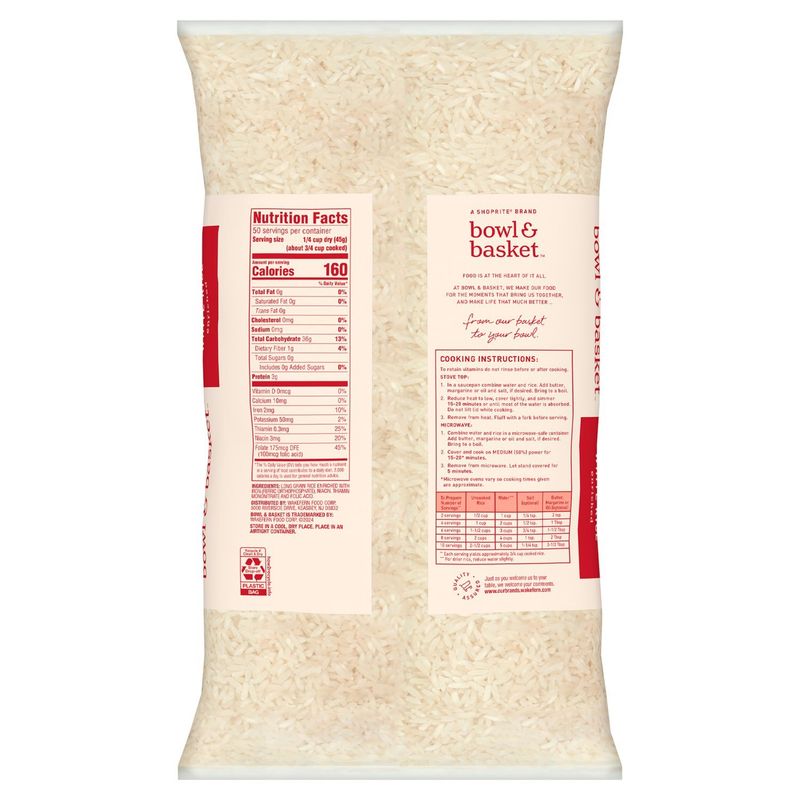 Bowl &amp; Basket Enriched Long Grain White Rice, 5 lb