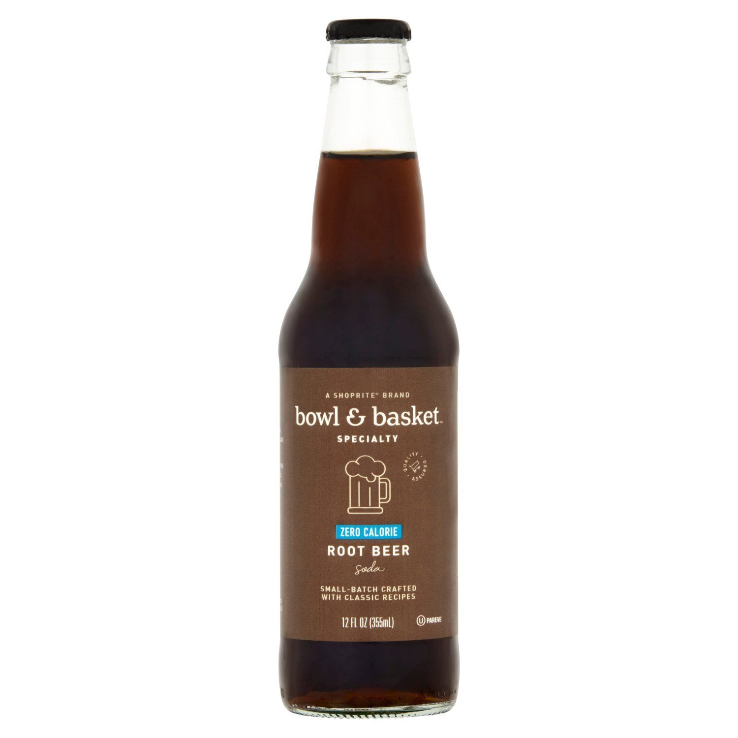 Bowl &amp; Basket Specialty Zero Calorie Root Beer Soda, 12 fl oz