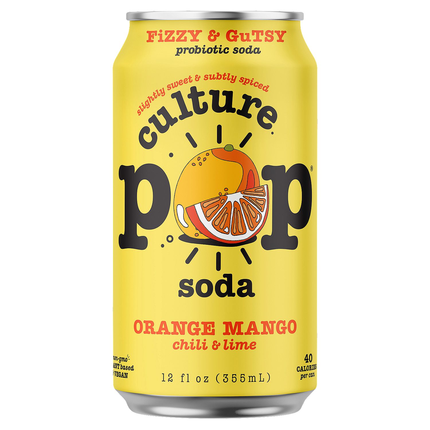 Culture Pop Orange Mango Chili &amp; Lime Soda, 12 fl oz