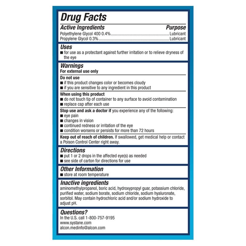 Alcon Systane Hydration PF Preservative-Free Lubricant Eye Drops Twin Pack, 0.34 fl oz, 2 count