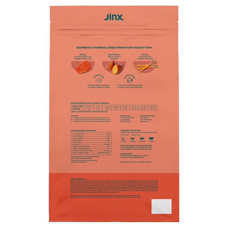 Jinx Salmon Sweet Potato Carrot Recipe Dog Food, 11.5 lbs