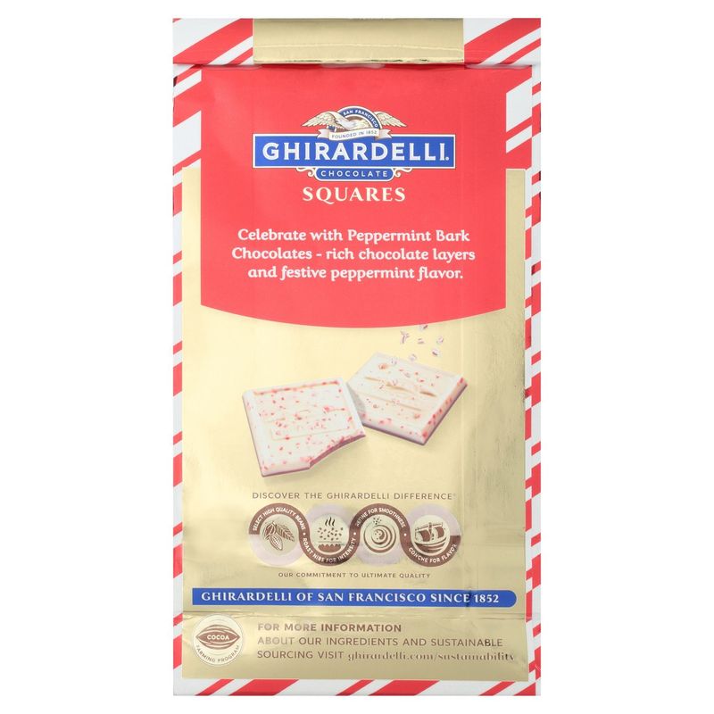 GHIRARDELLI Peppermint Bark Chocolate Squares, 7.9 OZ Bag