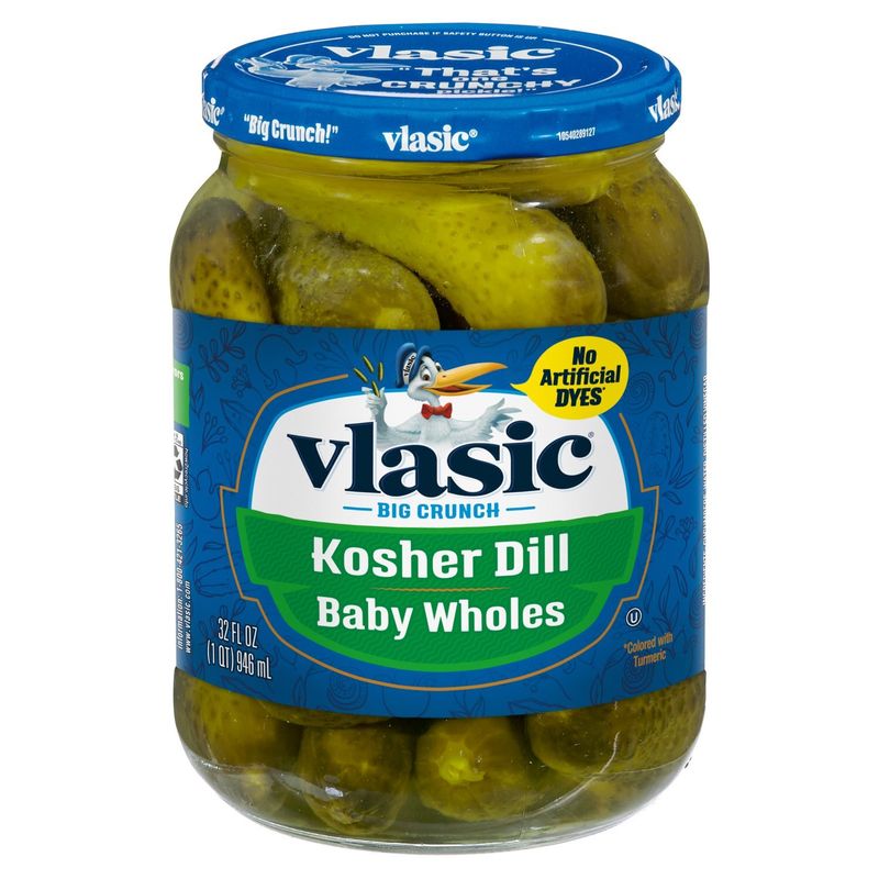 Vlasic Baby Wholes Kosher Dill, 32 fl oz