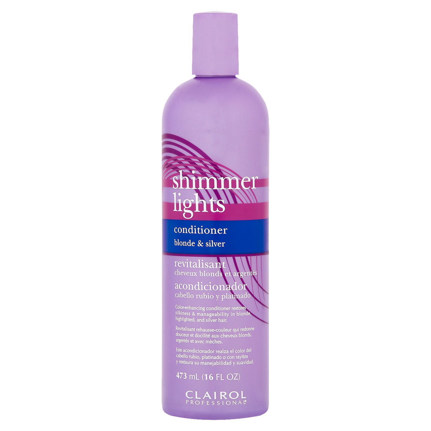 Clairol Professional Shimmer Lights Blonde &amp; Silver Conditioner, 16 fl oz