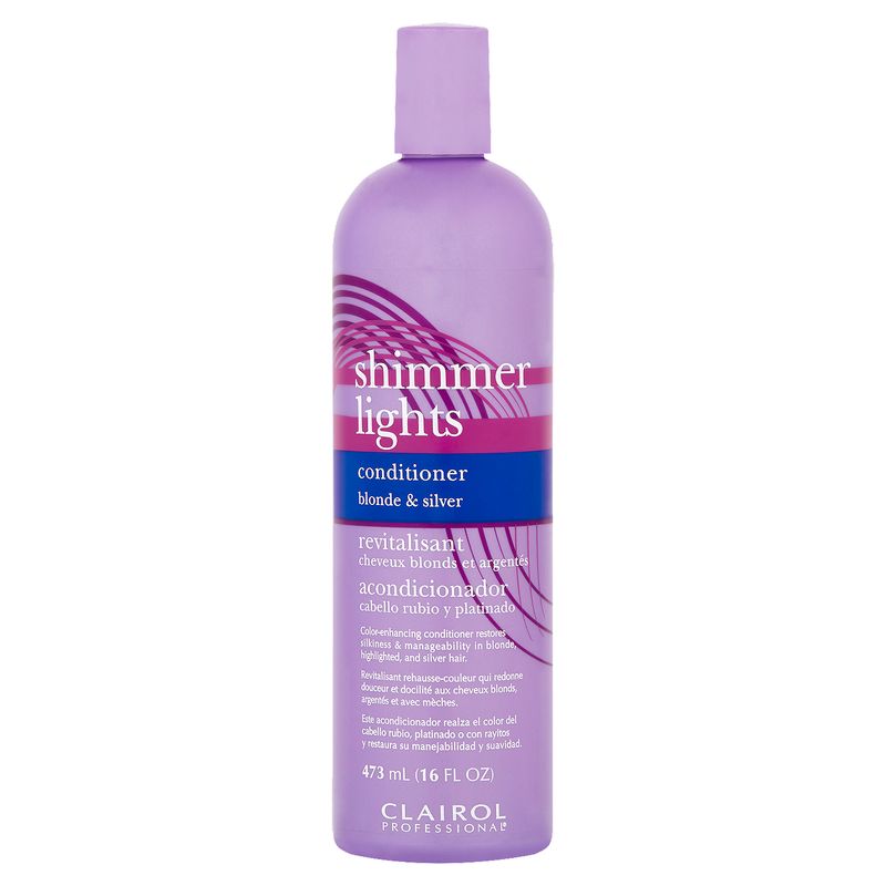 Clairol Professional Shimmer Lights Blonde &amp; Silver Conditioner, 16 fl oz