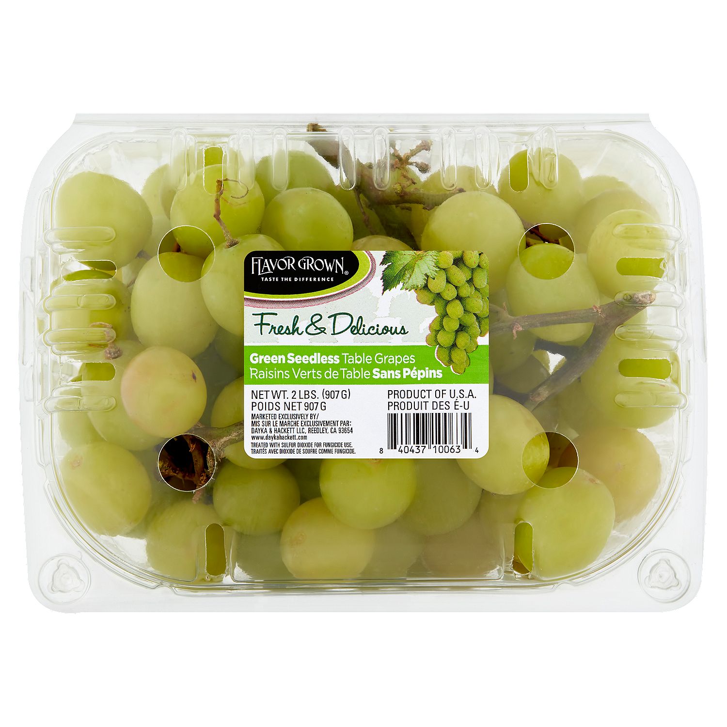 Flavor Grown Green Seedless Grapes, 2 lbs
