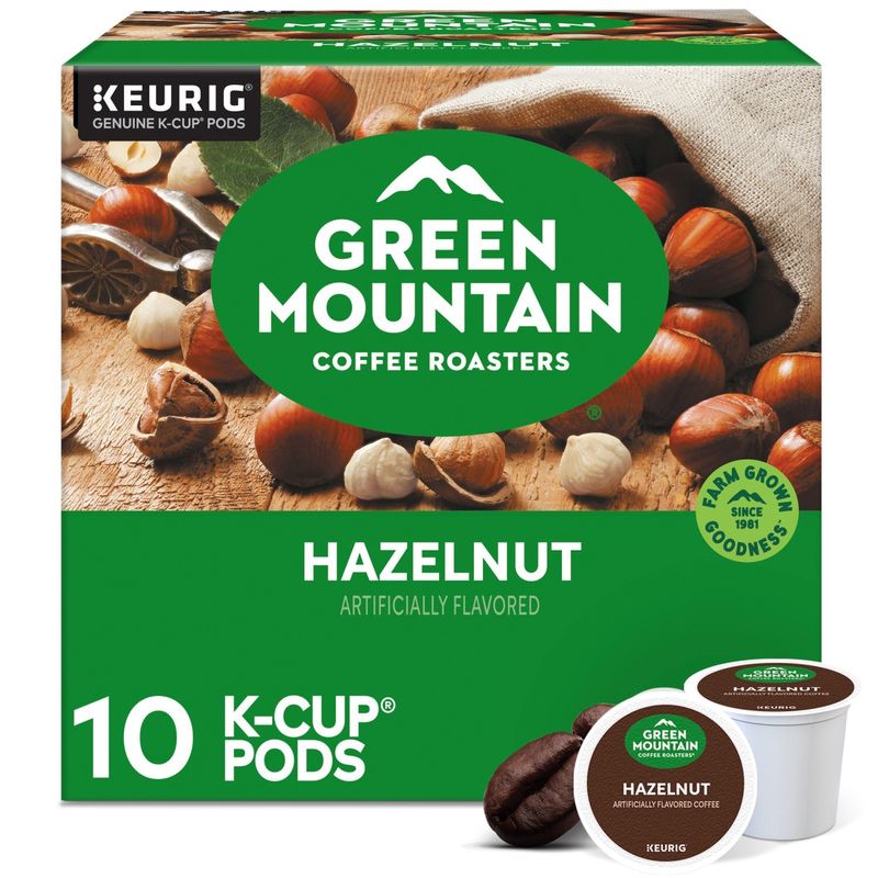 Green Mountain Coffee Roasters Hazelnut Coffee K-Cup Pods, 10 count, 3.3 oz
