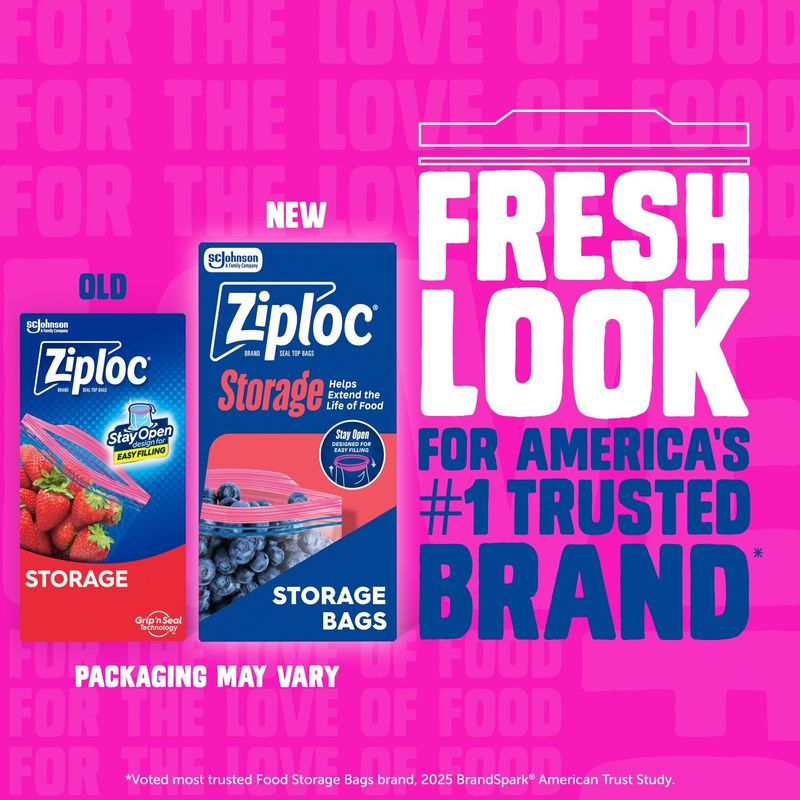 Ziploc Storage 2 Gallon Seal Top Bags, 12 count
