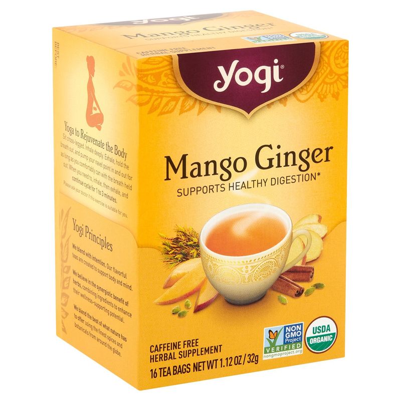 Yogi Mango Ginger Herbal Supplement Tea Bags, 16 count, 1.12 oz