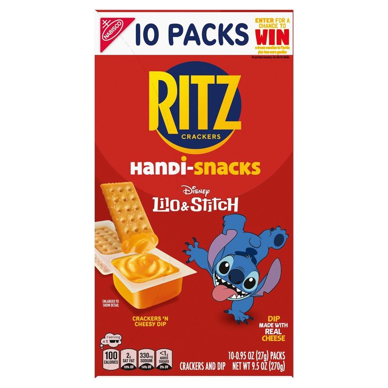Nabisco Handi-Snacks Ritz Crackers and Dip, 0.95 oz, 10 count