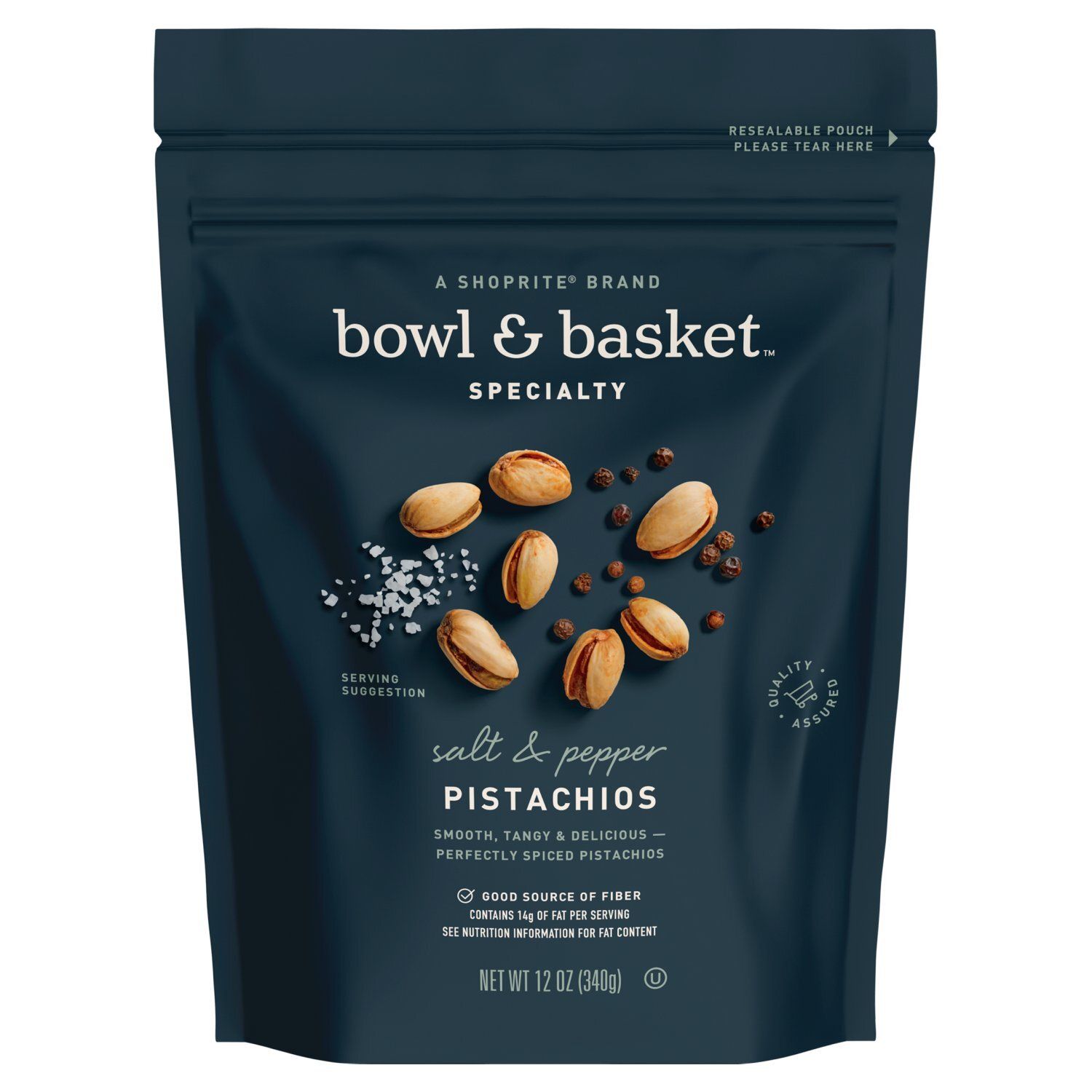 Bowl &amp; Basket Specialty Salt &amp; Pepper Pistachios, 12 oz