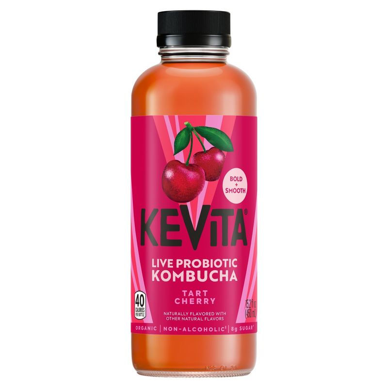 KeVita Tart Cherry Live Probiotic Kombucha, 15.2 fl oz