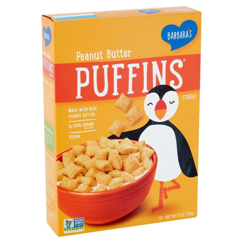 Barbara's Puffins Peanut Butter Cereal, 11 oz