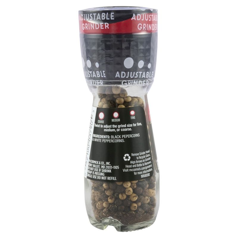 McCormick Premium Black &amp; White Peppercorn Adjustable Grinder, 1.26 oz