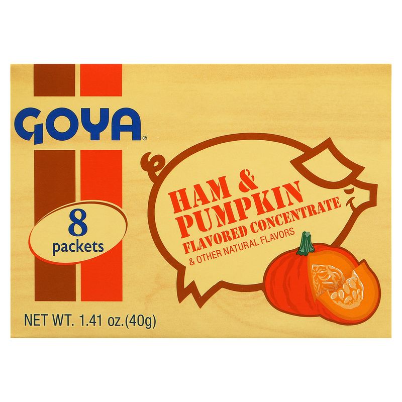 Goya Ham &amp; Pumpkin Flavored Concentrate, 8 count, 1.41 oz