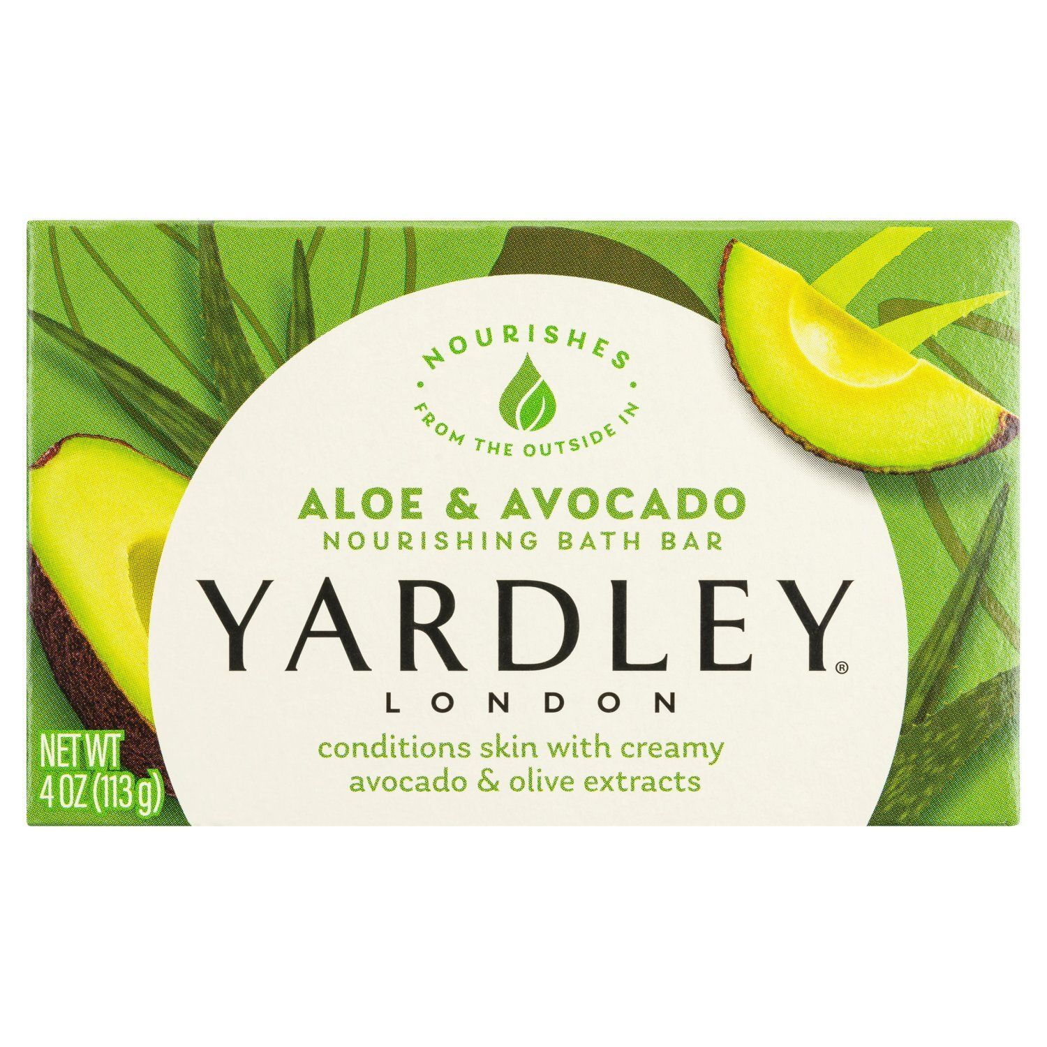 Yardley London Aloe &amp; Avocado Nourishing Bath Bar, 4 oz