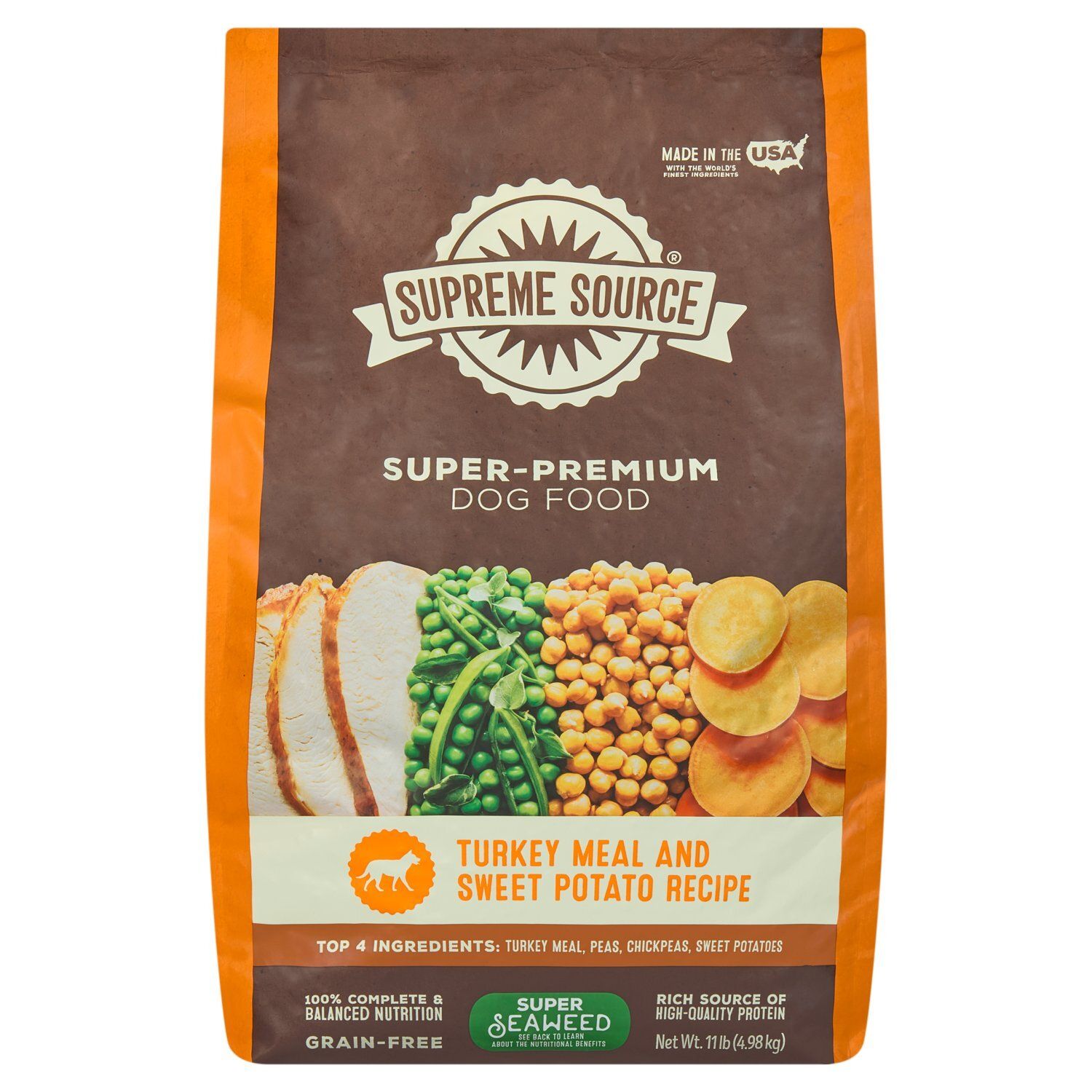 Supreme Source Super-Premium Turkey Meal and Sweet Potato Recipe Dog Food, 11 lb