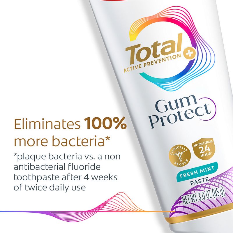 Colgate Total Active Prevention+ Gum Protect Fresh Mint Toothpaste, 3.0 oz